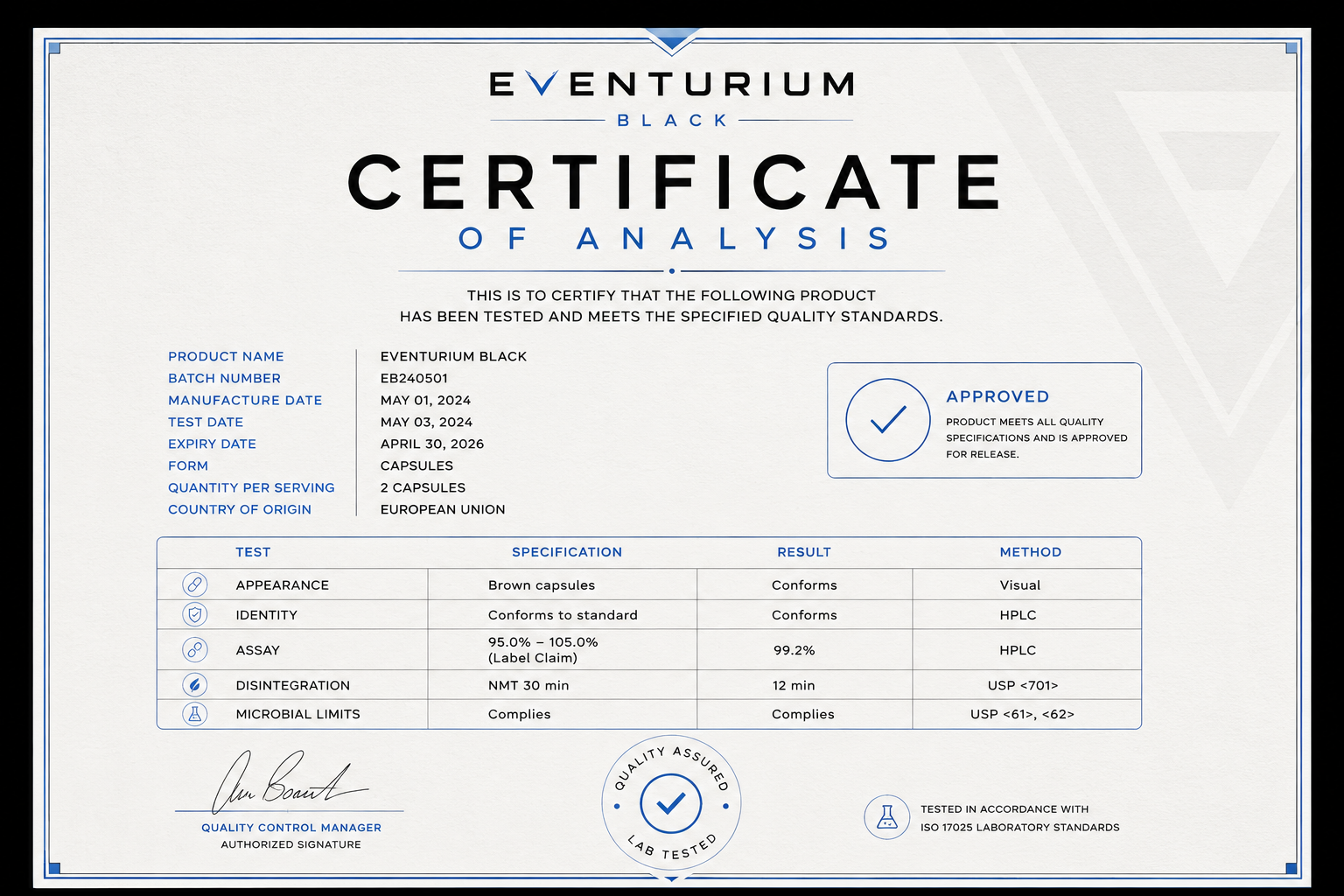 Eventurium Black - 30 Day Supply